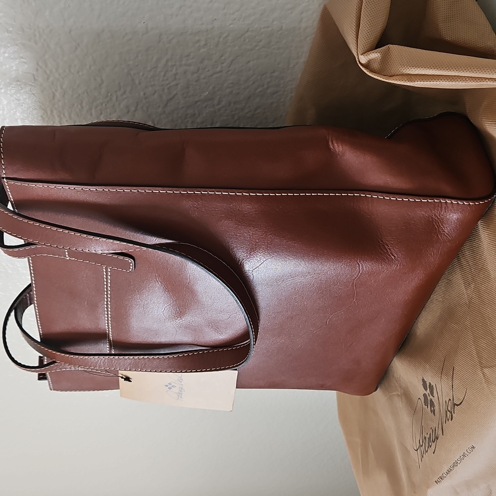 NWT Patricia Nash Brown Leather Viana Tanned Tote Bag Purse - Picture 2 of 15